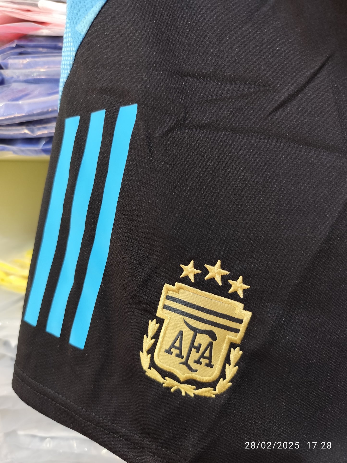 Conjunto Musculosa Argentina Negro Dry Fit