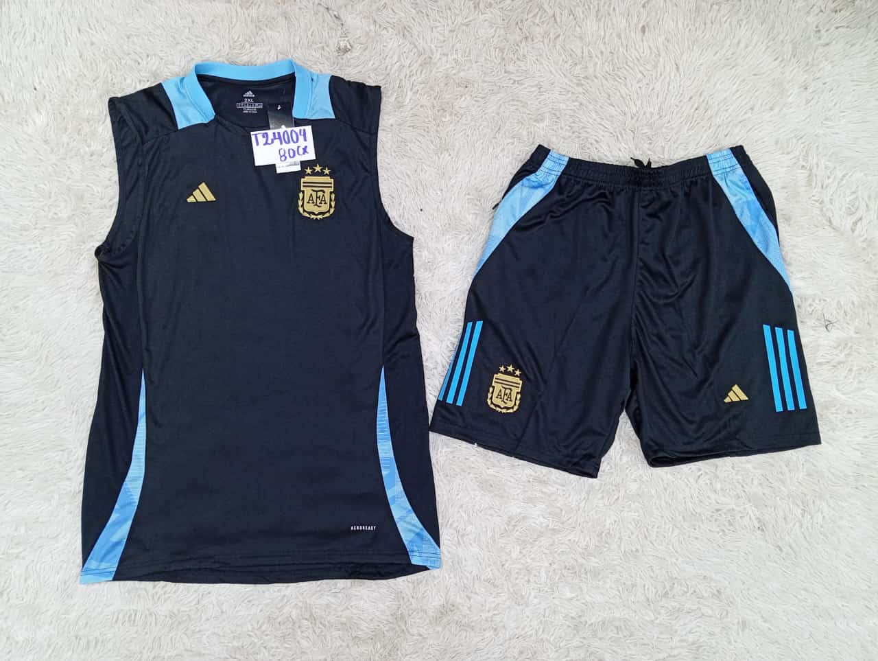 Conjunto Musculosa Argentina Negro Dry Fit
