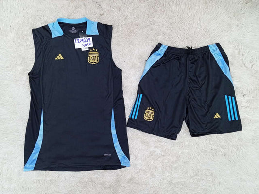 Conjunto Musculosa Argentina Negro Dry Fit