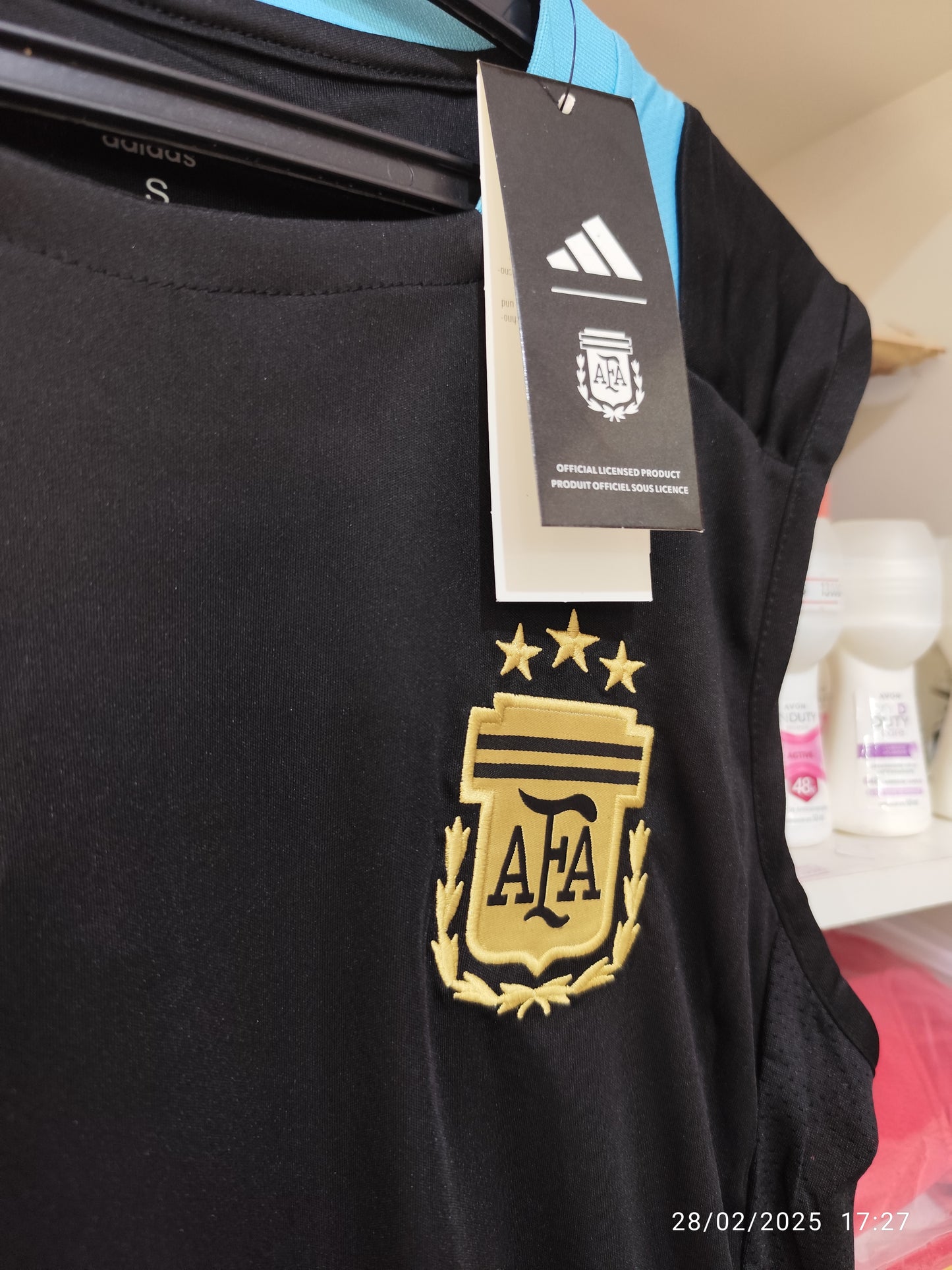 Conjunto Musculosa Argentina Negro Dry Fit
