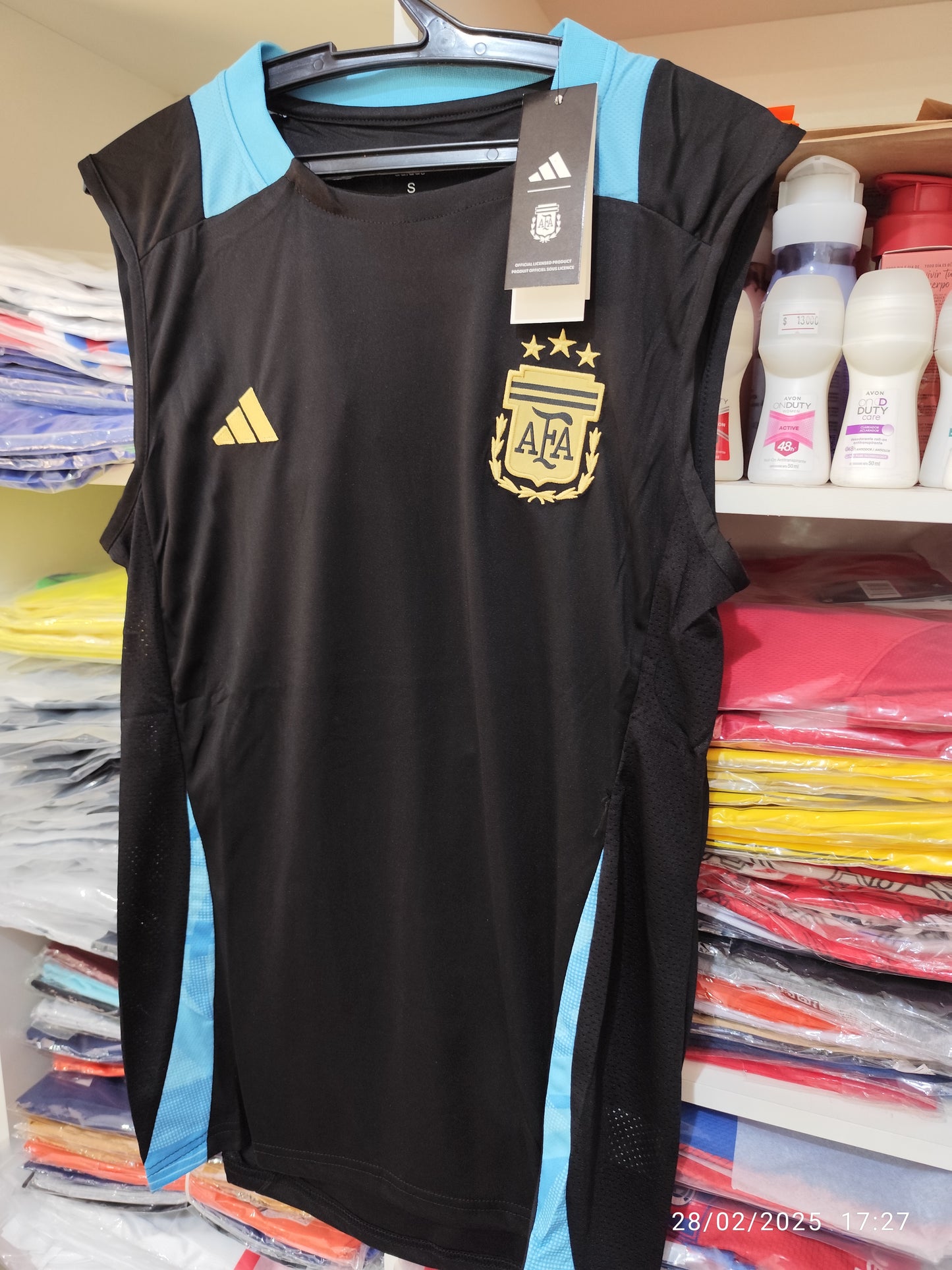 Conjunto Musculosa Argentina Negro Dry Fit