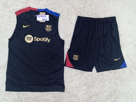Conjunto Musculosa Barcelona Negro Dry Fit