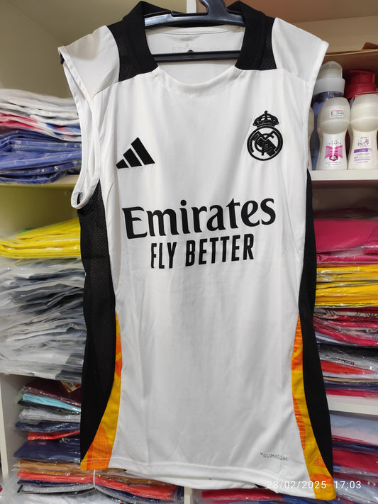 Conjunto Musculosa Real Madrid Negro Amarillo DryFit