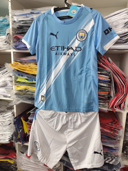 Conjunto Infantil Manchester City Mod 2026 Tailandesa 1.1