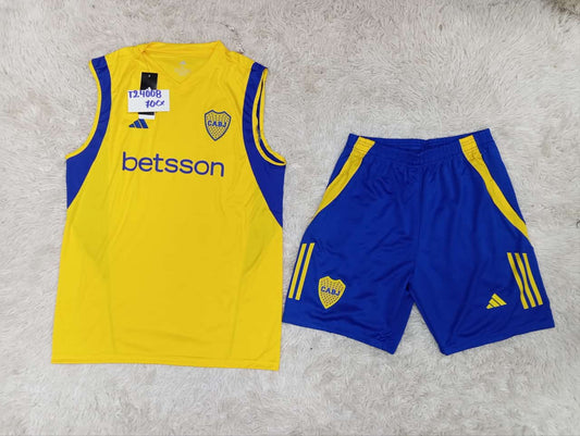 Conjunto Musculosa Boca Jr DryFit Amarillo