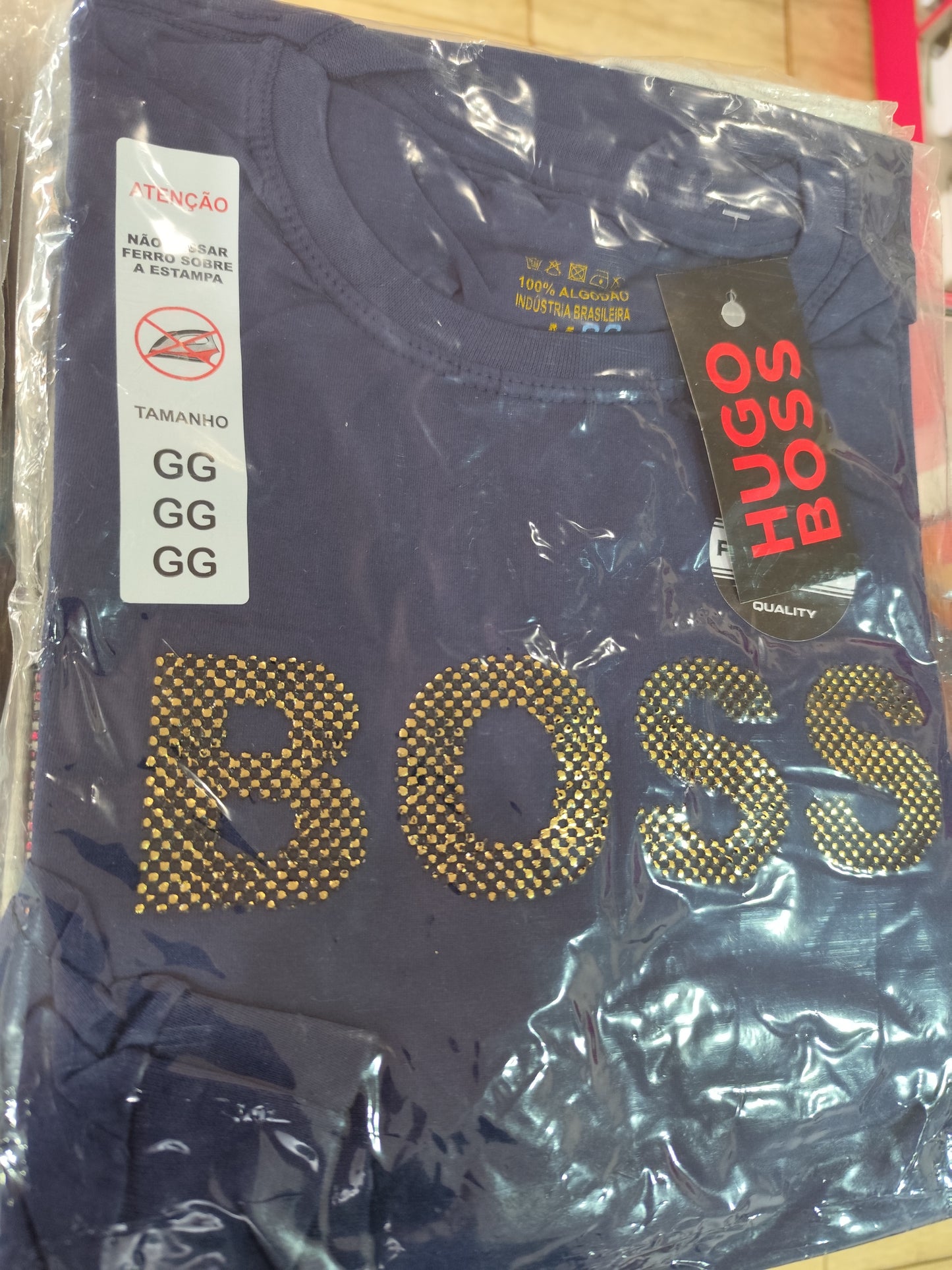 Camiseta Mangas Largas Hugo Boss logo grande