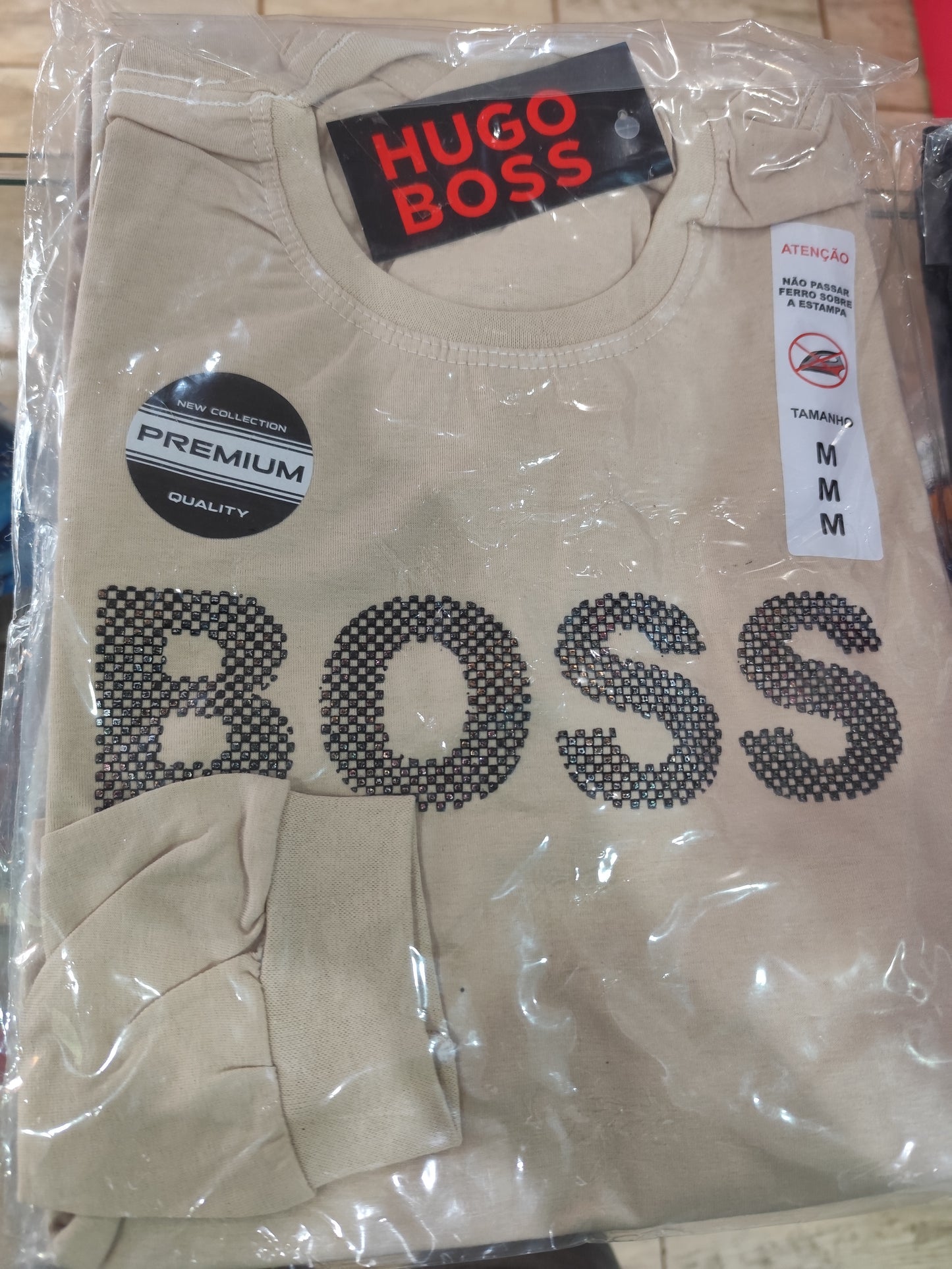 Camiseta Mangas Largas Hugo Boss logo grande