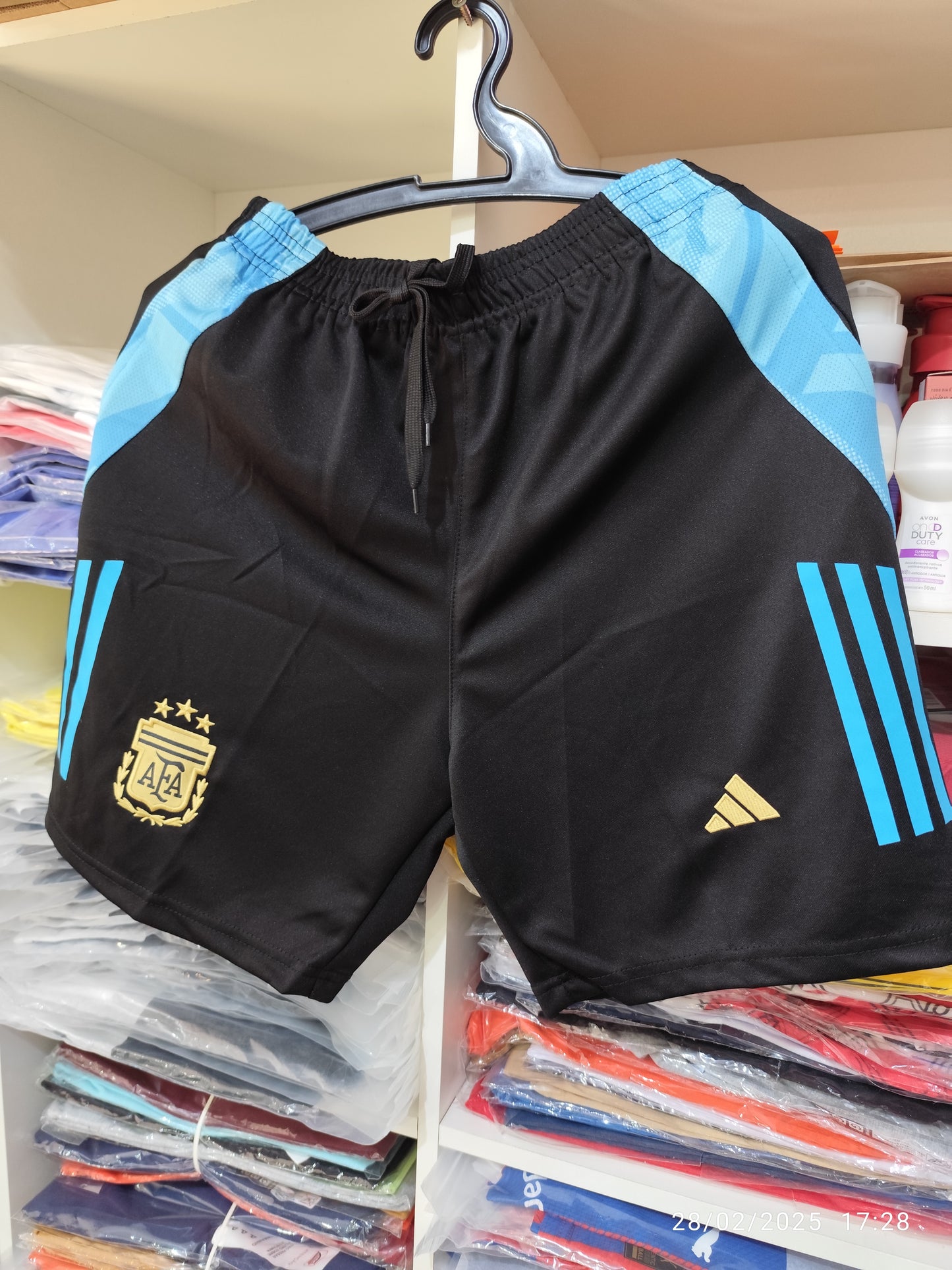 Conjunto Musculosa Argentina Negro Dry Fit