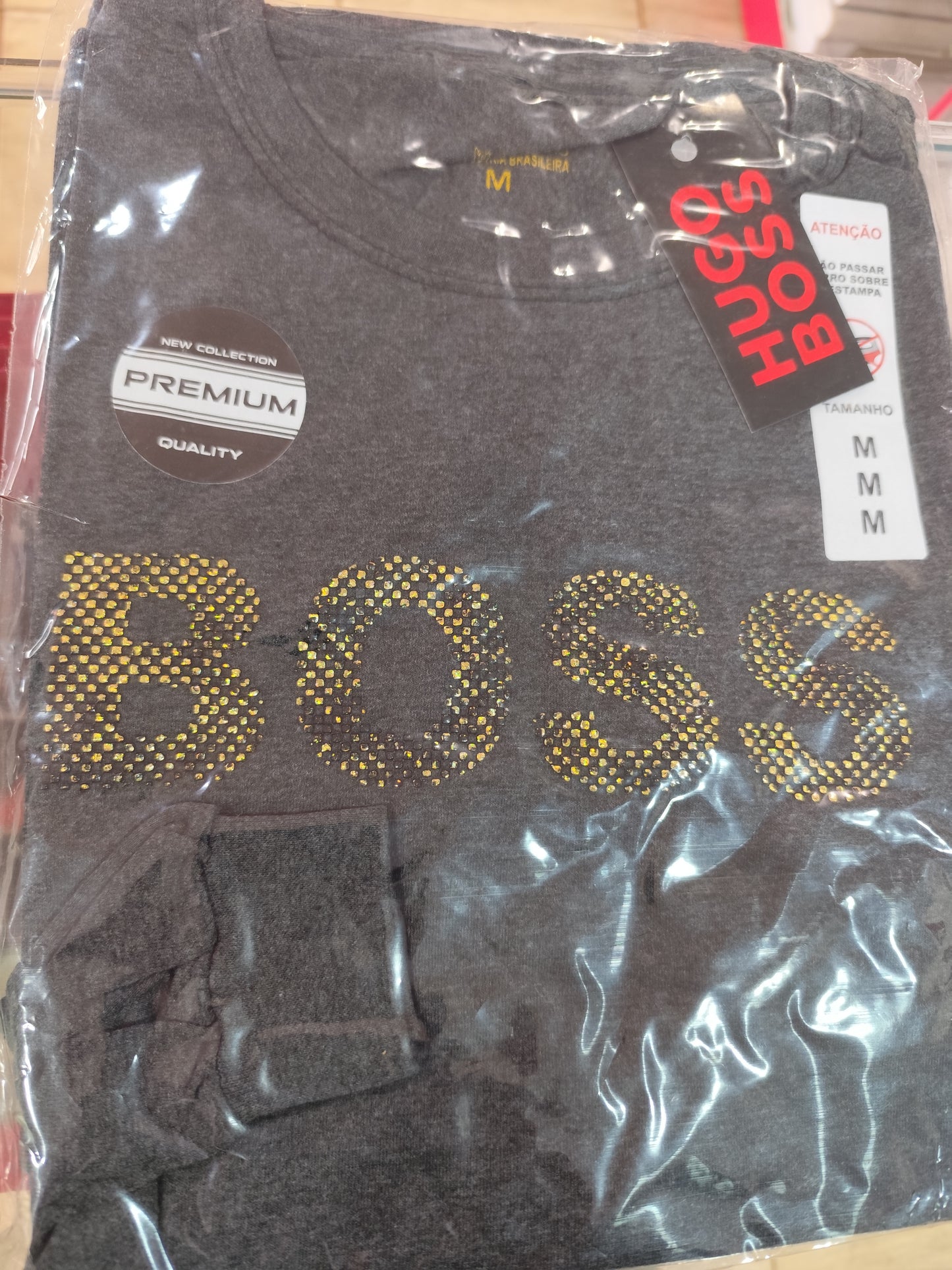 Camiseta Mangas Largas Hugo Boss logo grande