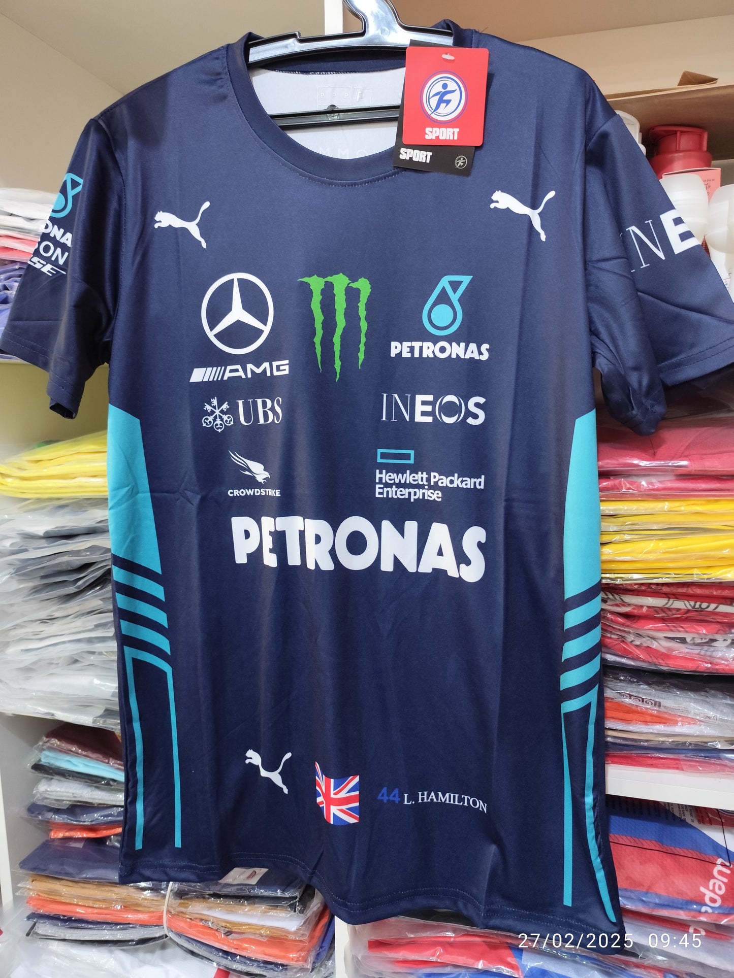 Formula 1 Hamilton Azul Dry Fit