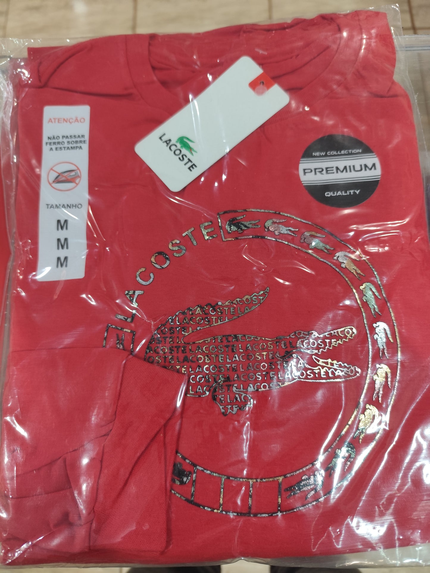 Camiseta Mangas Largar Lacoste Logo Grande